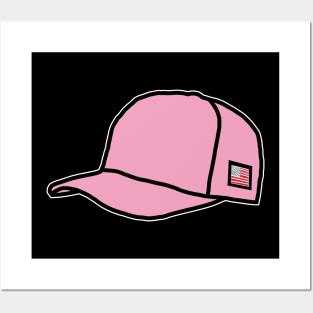 Trucker Hats Pink Graphic Posters and Art